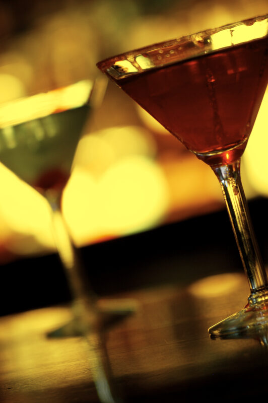 Martinis at Night Free Stock Image