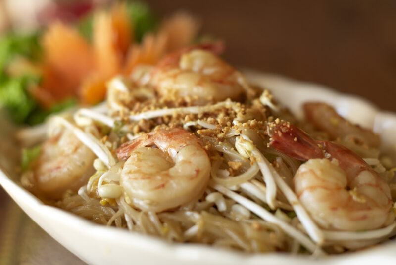 Seafood Thai Noodles Free Stock Image